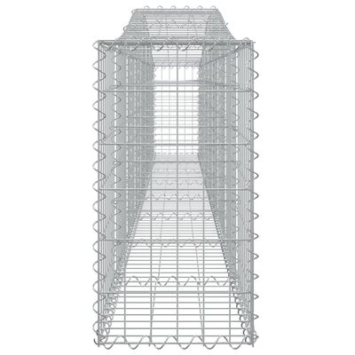 vidaXL Coșuri gabion arcuite 5 buc, 400x30x60/80 cm, fier galvanizat