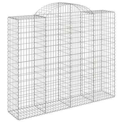 vidaXL Coșuri gabion arcuite 4 buc, 200x50x160/180 cm, fier galvanizat