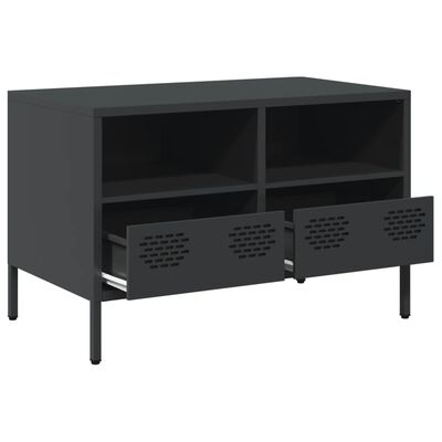 vidaXL Dulap TV, negru, 68x39x43,5 cm, oțel laminat la rece