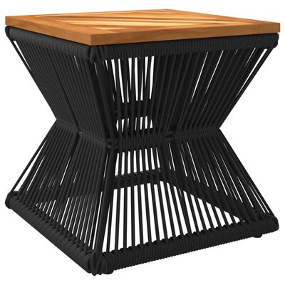 vidaXL Măsuță cafea bază din sârmă negru 38x38x38 cm lemn masiv acacia