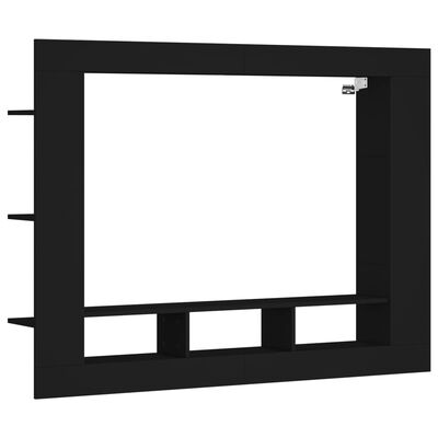 vidaXL Comodă TV, negru, 152x22x113 cm, lemn prelucrat