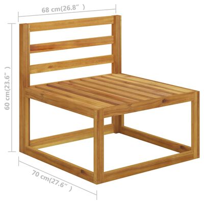 vidaXL Set mobilier grădină cu perne, 7 piese, crem, lemn masiv acacia