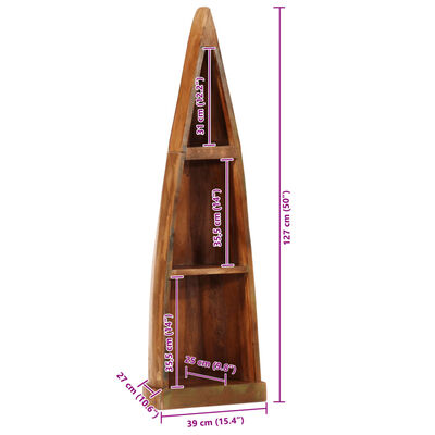 vidaXL Dulap tip barcă, 39x27x127 cm, lemn masiv reciclat