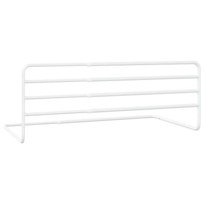 vidaXL Balustradă de protecție pat copii, alb, (76-137)x55 cm, fier