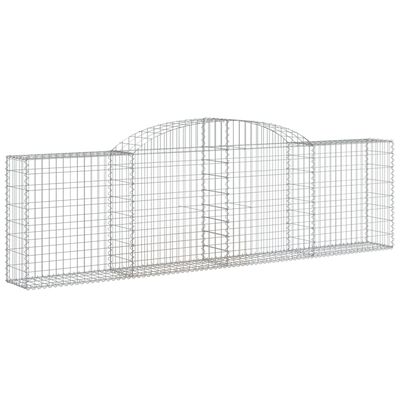 vidaXL Coșuri gabion arcuite 8 buc., 300x30x80/100 cm, fier galvanizat