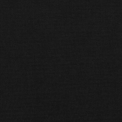 vidaXL Tăblie de pat cu LED, negru, 180x5x118/128 cm, textil