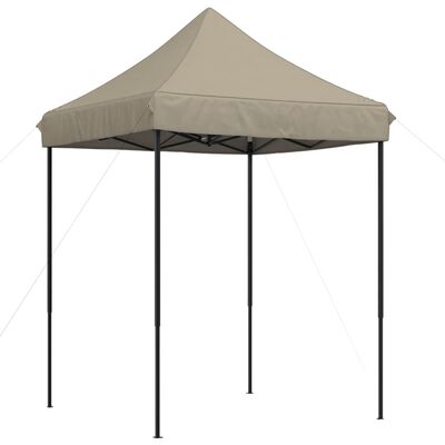 vidaXL Cort de petrecere pliabil Pop-Up, taupe, 200x200x306 cm