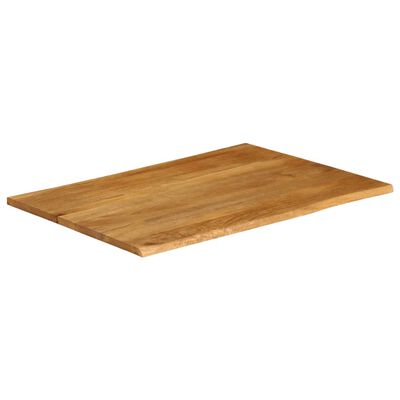 vidaXL Blat masă cu margini naturale, 90x80x2,5 cm, lemn masiv mango