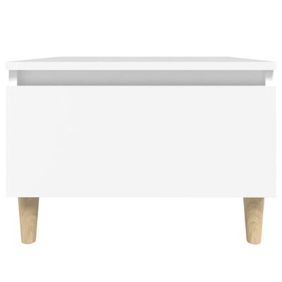 vidaXL Masă laterală, alb, 50x46x35 cm, lemn compozit