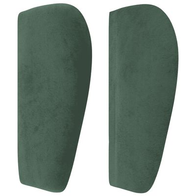 vidaXL Pat box spring cu saltea, verde închis, 90x200 cm, catifea