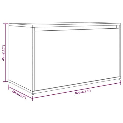 vidaXL Bancă de hol, gri sonoma, 80x40x45 cm, lemn prelucrat