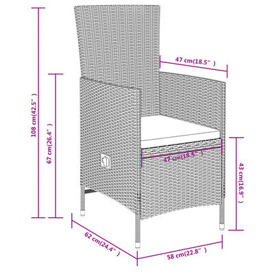 vidaXL Set de mobilier pentru grădină, cu perne, 7 piese, bej