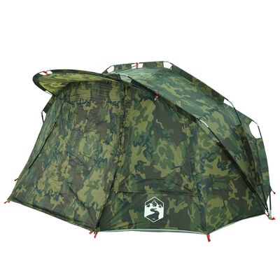 vidaXL Cort de pescuit pentru 5 persoane, camuflaj, impermeabil