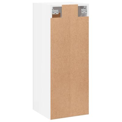 vidaXL Dulap de perete, alb extralucios, 34,5x34x90 cm, lemn prelucrat