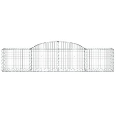 vidaXL Coșuri gabion arcuite 9 buc, 300x50x60/80 cm, fier galvanizat