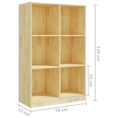 vidaXL Bibliotecă, 70x33x110 cm, lemn masiv de pin