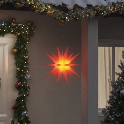 vidaXL Lumină de Crăciun cu LED, roșu, 43 cm, pliabil