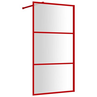 vidaXL Paravan de duș walk-in roșu 115x195 cm sticlă ESG transparentă