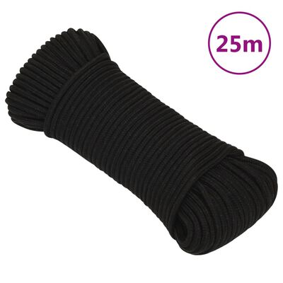 vidaXL Frânghie de lucru, alb, 3 mm, 25 m, poliester