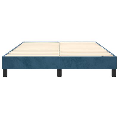 vidaXL Cadru de pat box spring, albastru închis, 140x190 cm, catifea