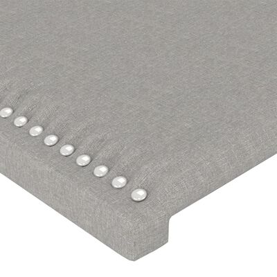 vidaXL Tăblie de pat, gri deschis, 90x5x78/88 cm, textil