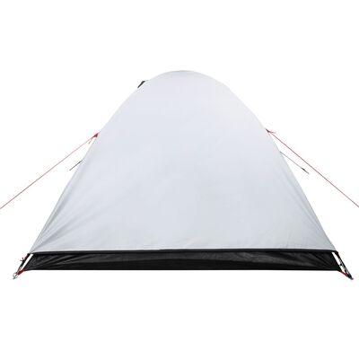 vidaXL Cort camping cupolă 3 persoane alb, țesătură opacă, impermeabil