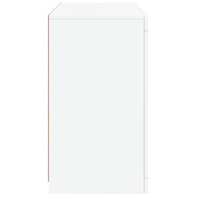 vidaXL Servantă cu lumini LED, alb, 60,5x37x67 cm