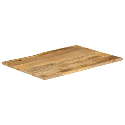 vidaXL Blat masă cu margini naturale, 90x80x2,5 cm, lemn masiv mango