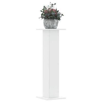 vidaXL Suporturi de plante, 2 buc., alb, 30x30x95 cm, lemn prelucrat