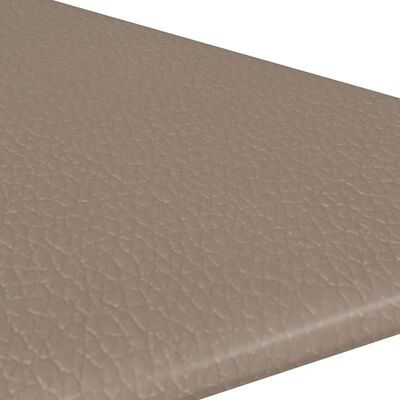 vidaXL Panouri de perete 12 buc. cappuccino 30x30 cm piele eco 0,54 m²