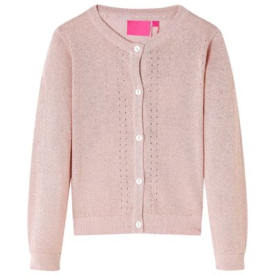 Cardigan pentru copii tricotat, roz deschis, 104
