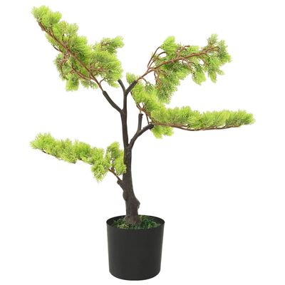 vidaXL Bonsai chiparos artificial cu ghiveci, verde, 60 cm