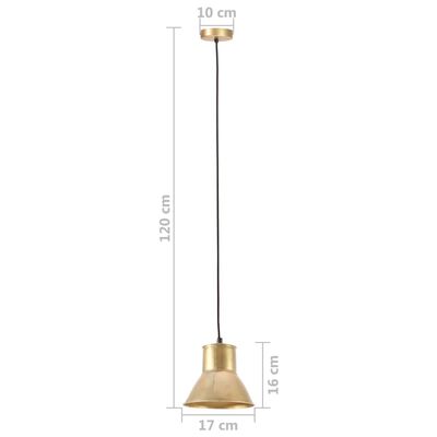 vidaXL Lampă suspendată, 25 W, culoare alamă, rotund, 17 cm, E27