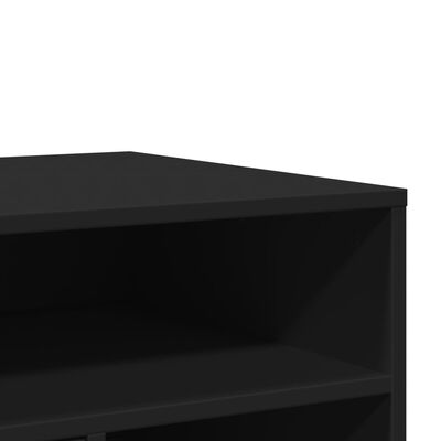 vidaXL Suport pentru imprimantă cu roți, negru, 60x50x67 cm