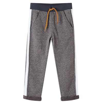 Pantaloni de trening pentru copii, gri închis melanj, 92