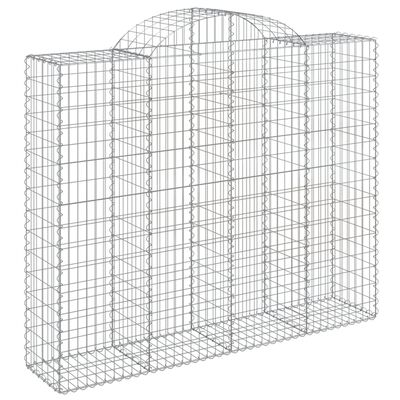 vidaXL Coșuri gabion arcuite 6 buc, 200x50x160/180 cm, fier galvanizat