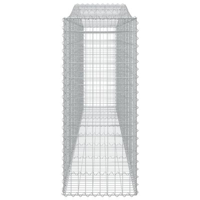 vidaXL Coșuri gabion arcuite 2 buc, 400x50x120/140 cm, fier galvanizat