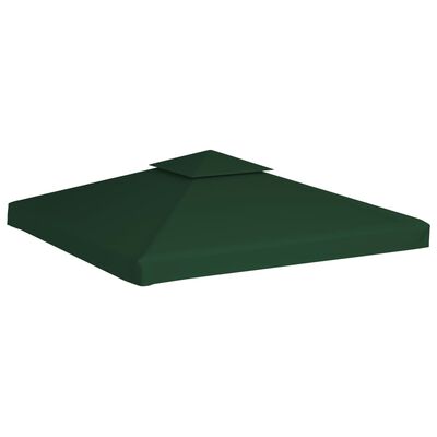 vidaXL Copertină rezervă acoperiș pavililion, verde, 3x3 m, 310 g/m²