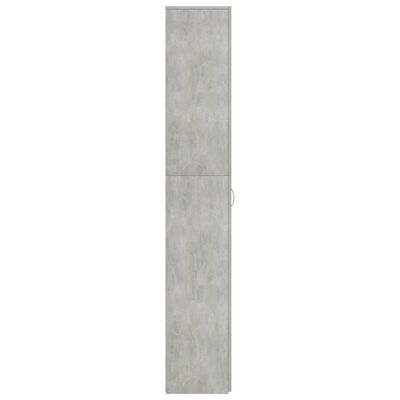 vidaXL Dulap de birou, gri beton, 60x32x190 cm, lemn prelucrat