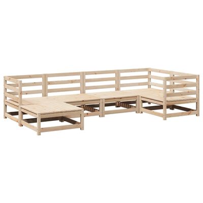 vidaXL Set canapea de grădină, 6 piese, lemn masiv de pin