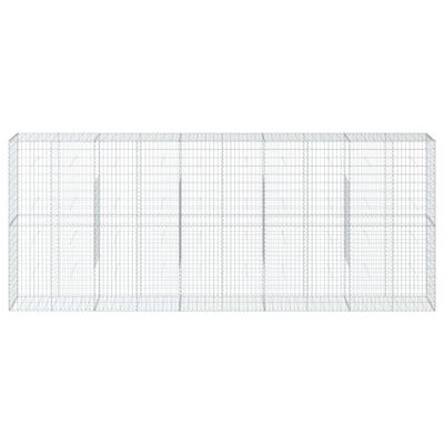 vidaXL Coș gabion cu capac, 500x50x200 cm, fier galvanizat