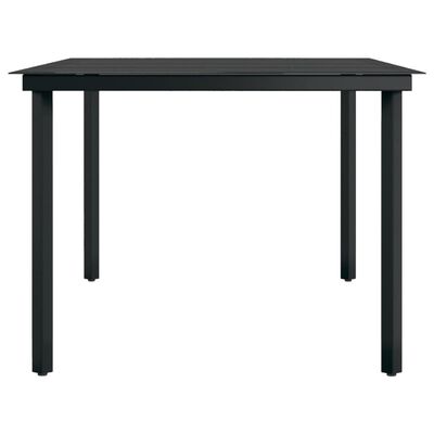 vidaXL Set mobilier de grădină,negru, 9 piese