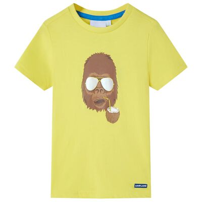 Tricou pentru copii cu mâneci scurte, galben, 104