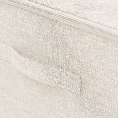 vidaXL Cutii de depozitare 2 buc. crem 43x34x23 cm material textil