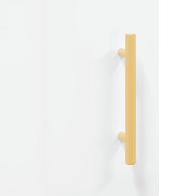 vidaXL Servantă, alb extralucios, 34,5x34x90 cm, lemn compozit