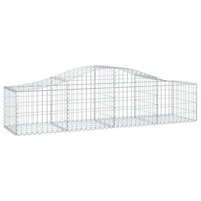 vidaXL Coșuri gabion arcuite 30 buc, 200x50x40/60 cm, fier galvanizat