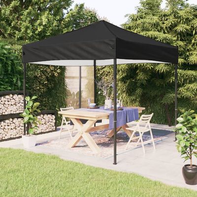 vidaXL Cort pliabil pentru petrecere, negru, 2x2 m