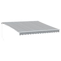 vidaXL Copertină retractabilă manual, antracit/alb, 400x300 cm