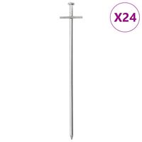 vidaXL Țăruși de cort, 24 buc., 23 cm, Ø6 mm, oțel galvanizat