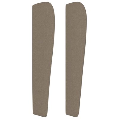 vidaXL Tăblie de pat cu aripioare gri taupe 103x23x118/128 cm textil